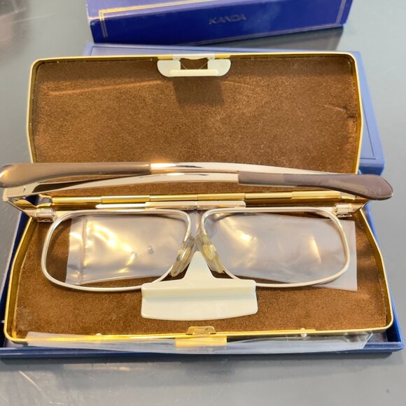 NEW SlimFold Kanda of Japan Folding Eyeglasses w/ Case in SILVER - Picture 5 of 12